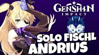SOLO FISCHL VS ANDRIUS WOLVES LV 63 NO BUFF (WORLD 4) | GENSHIN IMPACT (原神)