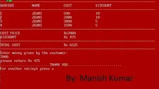 C project 2: Billing Management system in shop with source code