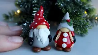 Пара Гномиков из полимерной глины🥰A pair of polymer clay Gnomes