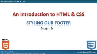 HT11002-09 - An Introduction to HTML - Part-9