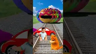 equal dame tu cosita baby different colors कैट vs pac man & train driver tom... #funny