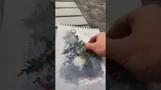 Уличное рисование. Масляная пастель Гамма Проф . 48 #sketching #oilpastel  #уличноеискусство