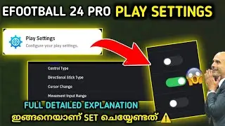 Efootball 2024 pro play settings | best settings | efootball mobile settings