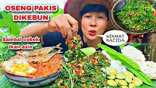 OSENG PEDAS PAKIS DIKEBUN, SAMBAL COBEK IKAN ASIN, NIKMAT KACIDA 🤤. .... madu Korat