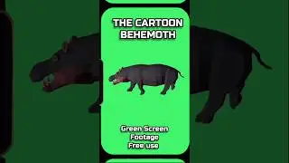 CARTOON BEHEMOTH green screen. Footage animation of the GREEN SCREEN.