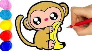drawing a picture MONKEY| нарисуйте обезьяну | Сурет салуу monkey | Обезьяна суретін салуу