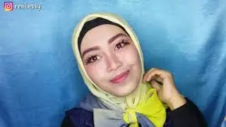 Tutorial hijab segiempat pita kupu kupu simple