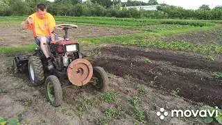 Фрезеровка тыквы минитрактором