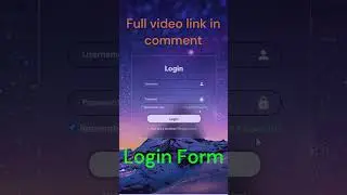 Login Form in HTML & CSS |  