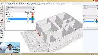 How to use Layers in SketchUp Tutorial Video in Hindi