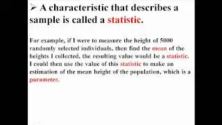 Parameters, Statistics, and Sampling Error
