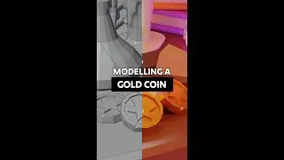 How To MODEL A Gold Coin In Blender - 3D Beginner Tutorial #shorts