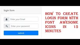how to create login form with user and password icon