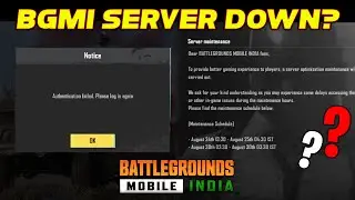 BGMI SERVER DOWN ? || SERVER AUTHENTICATION ERROR || REAL REASON & ANY FIXES ?
