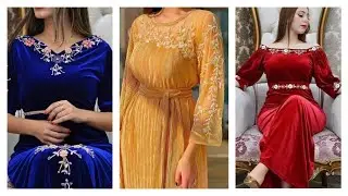 جديد قنادر قطيفة للبيت و المناسبات لشتاء 2025/2024   - Hanane Fashion