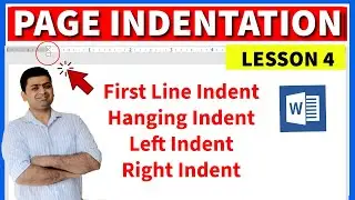 Lesson 4 : Page Indentation using Ruler in MS Word || Page Setup in MS Word