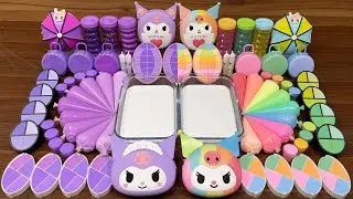 PASTEL vs PURPLE KUROMI I Mixing random into Glossy Slime I Satisfying Slime 