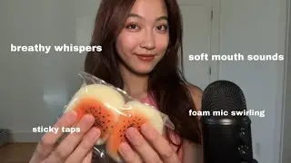 ASMR For The DEEPEST Sleep 😴 Foam Mic Swirls, Mic Brushing, Soft Mouth Sounds, Sticky Taps 🤍✨