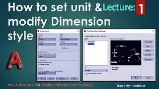 How to set units dimension style || Units Limits Dimension style with inch or feet in AutoCAD