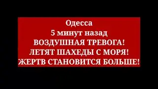 Одесса 5 минут назад. ВОЗДУШНАЯ ТРЕВОГА! ЛЕТЯТ ШАХЕДЫ С МОРЯ! ЖЕРТВ СТАНОВИТСЯ БОЛЬШЕ!