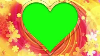 Green Screen Autumn Heart Frame