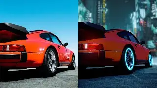 Neon Glowing Car Photo Manipulation  Photoshop Tutorial