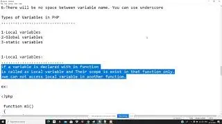 PHP Variables | Types of Variables in PHP | Hindi