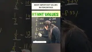Most Important values in Percentage##shorttricks#dreammathsquants#aptitide#CAT#dreammaths