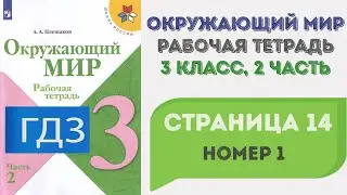 Окружающий мир. Рабочая тетрадь 3 класс 2 часть. ГДЗ стр. 14 №1