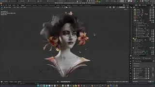 Blender demo of a 3D model of Tiger lily