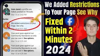 We Added Restrictions To Your Page Fixed 2024 / How To Solve We added Restrictions to your page fb