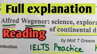 ielts reading tips and tricks | alfred wagner science ielts reading answers || ielts Reading Tips