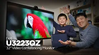 Dell 32" 4K Video Conferencing Monitor Unboxing, Set up & Testing - UltraSharp U3223QZ