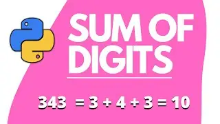 Python program to find sum of digits of a number | 3 Methods