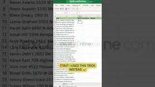 Excel magic hack 🪄 #excel #msexcel #shorts #myexcelonline