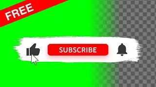 Subscribe button brush with sound effects | green screen transparent