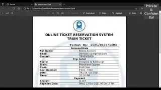 Online Ticket Reservation System Full PHP Project with Source Code