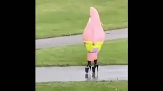Patrick walking with high heels