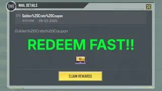 FAST REDEEM, Code for 2x Gold Crate Coupon