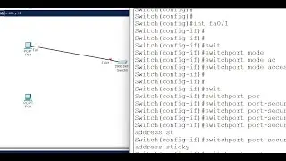 switch port security configration in cisco packet tracer#cisco #configration #packettracer #configur