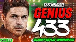 Arteta's GENIUS 433 FM24 Tactics | x5🏆Winning | Best FM24 Tactics