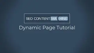 Dynamic Page Tutorial