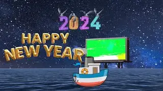 happy new year 2024 video editing Animation Green Screen Status