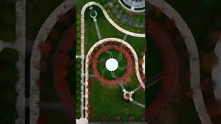 🍁🍂 Краснодар.Парк Галицкого в осеннем одеянии. Вид из кабины вертолёта 🎥 semdesiatsedmoy 