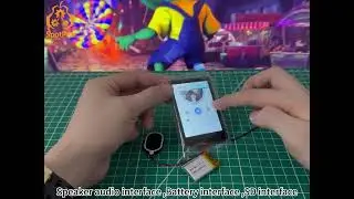 Open source code】 ESP32 S3 capacitive screen MP3 player with speaker and SD card and battery