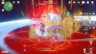 C0 Arataki Itto | 100K Crit Damage | Triple Crown | Wolf's Gravestone R1 | - GENSHIN IMPACT