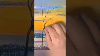 Закат ранней весной. Как нарисовать предзакатное небо сухой пастелью.
