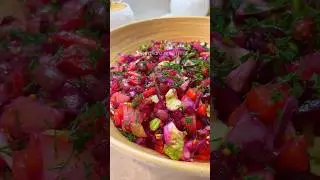 Овощной салат. #салат #постныйсалат