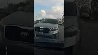 Distracted Driver Swerves At The Last Second! 😱