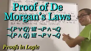 Proof of De Morgan's Laws (ILIEKMATHPHYSICS)